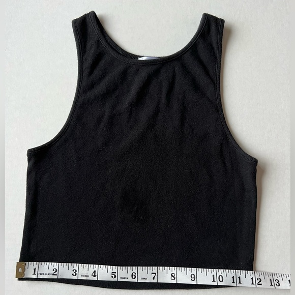A D C Black Racer Front Crop top. Size XS - Picture 3 of 4